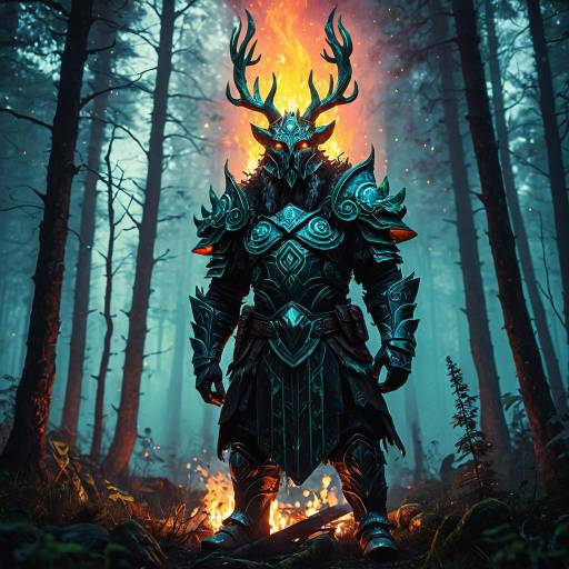 Enchanted Forest Guardian in Armor