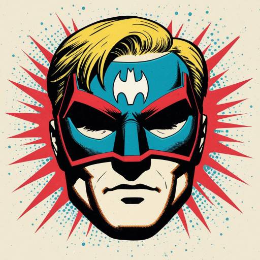 Pop Art Comic Superhero Mask