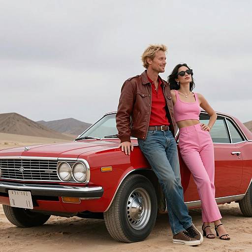 Classic Car Lovers in Desert Bliss