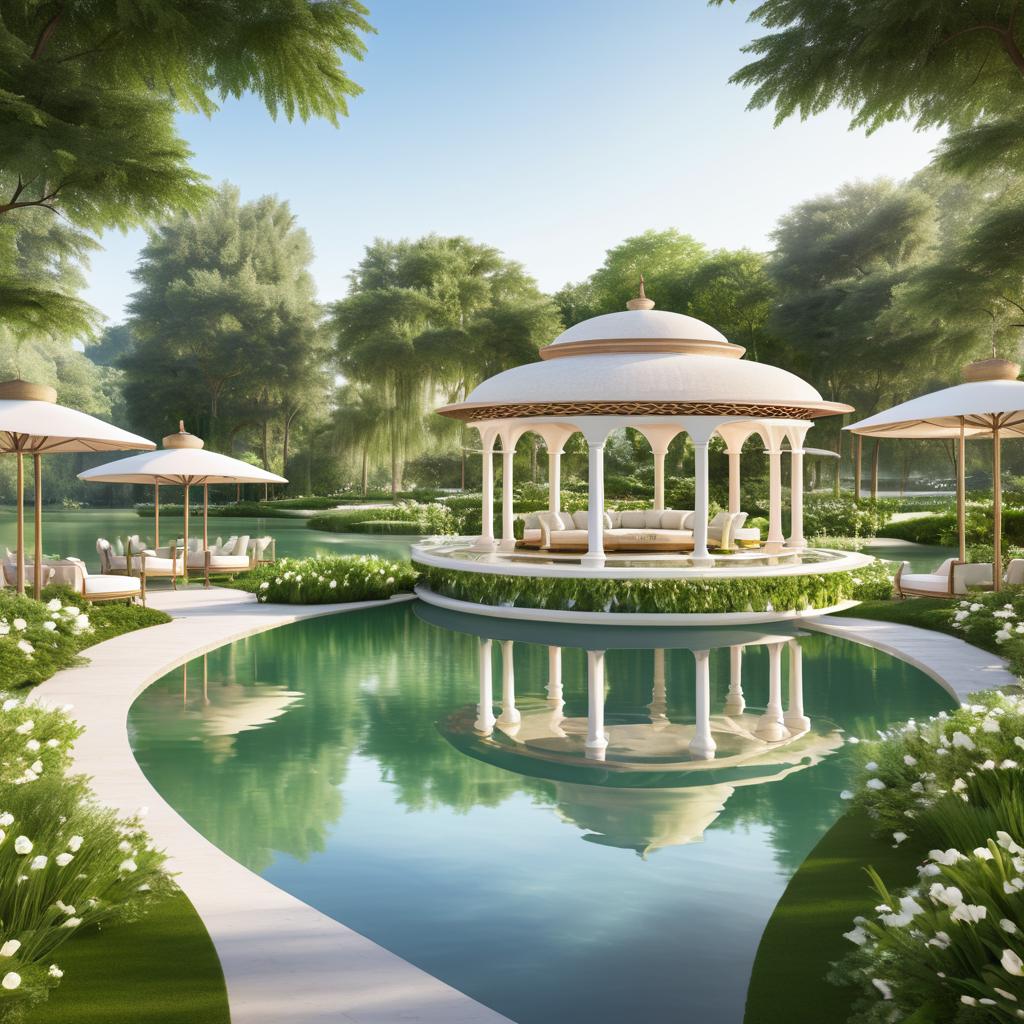 Elegant Lakeside Pavilion Design Concept