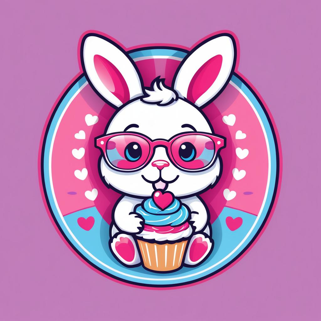 Playful Rabbit Logo for Bunny Bakery