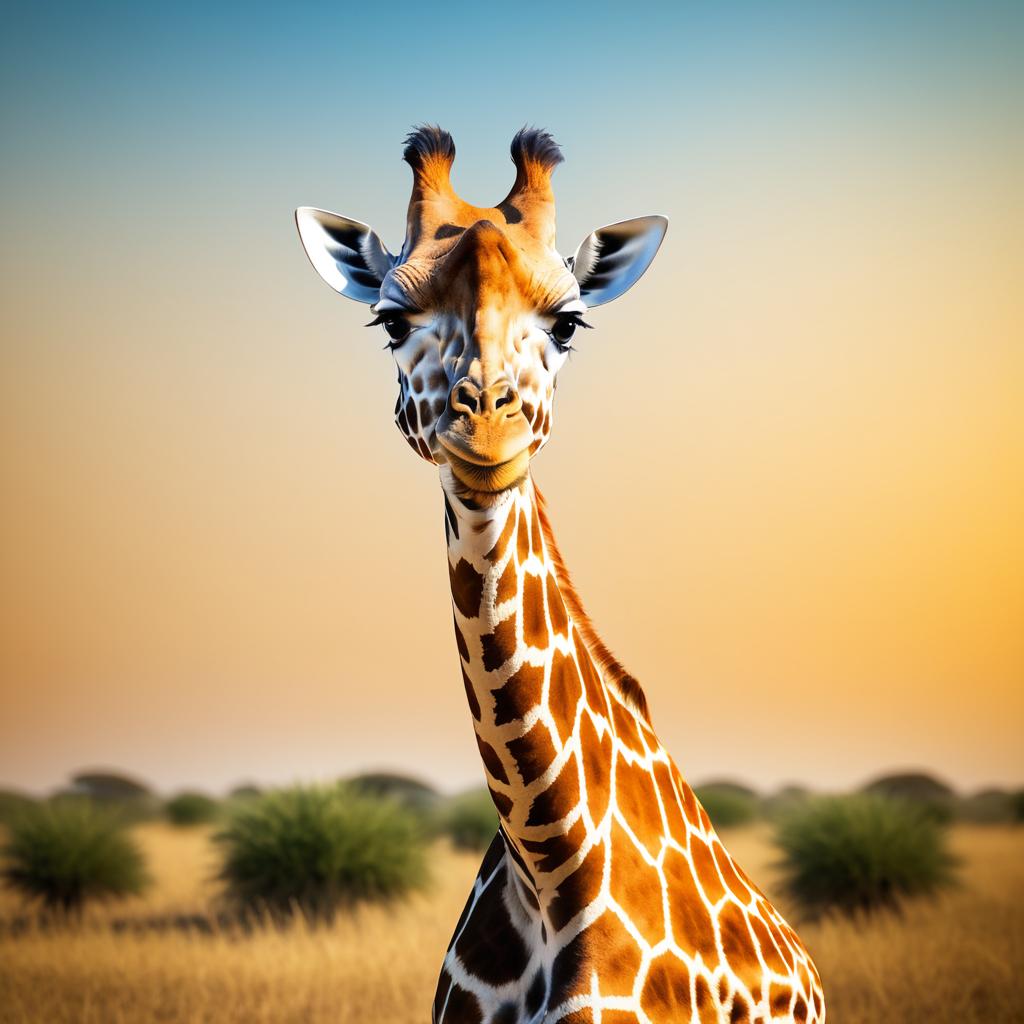 Stock Photo of a Giraffe in Nature