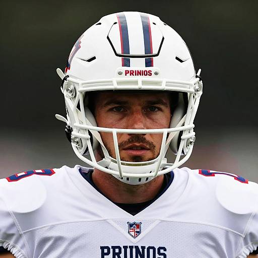 Intense Photorealistic Football Headshot Close-Up