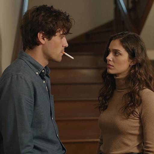 Intimate Indoor Portrait of Two People