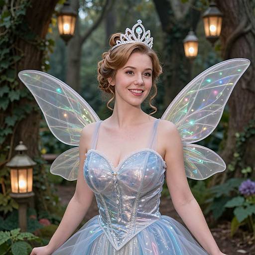 Elegant Disney Fairy in Enchanted Forest