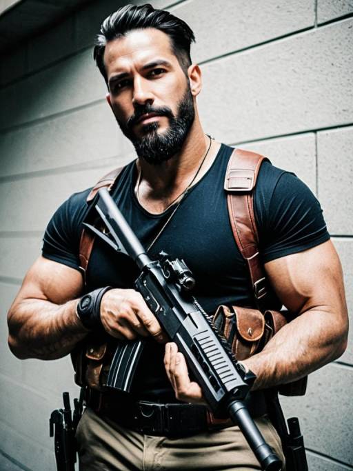 Realistic Barret Wallace Cosplay Image