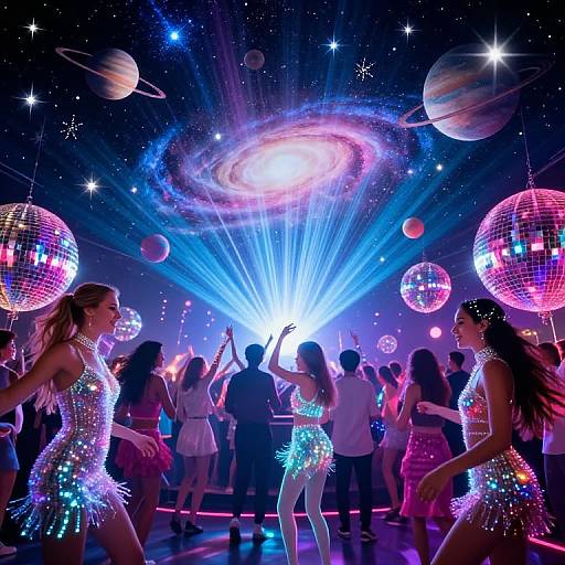 Surreal Cosmic Disco Party