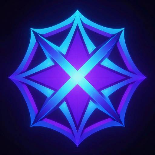 Glowing Abstract Geometric Emblem