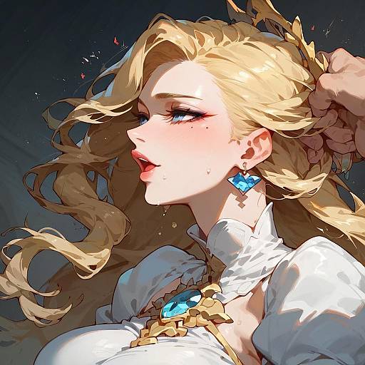 Exaggerated Gravity-Defying Flowing Train Gown