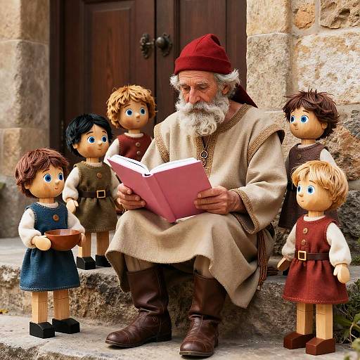 Whimsical Storytime on Stone Steps