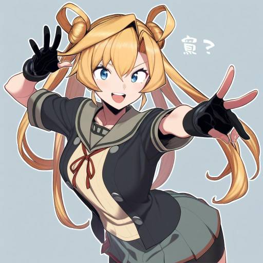 Illustration of Abukuma kai ni (kancolle), kantai collection in the style of Spacezin