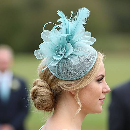 Elegant Teal Fascinator Hat for Events