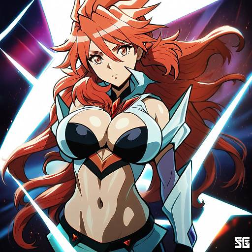 Illustration of Amou kanade, senki zesshou symphogear in the style of Ponpu (pumpkinsinclair)