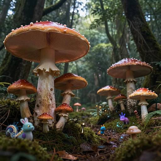 Enchanted Oversized Mushroom Forest