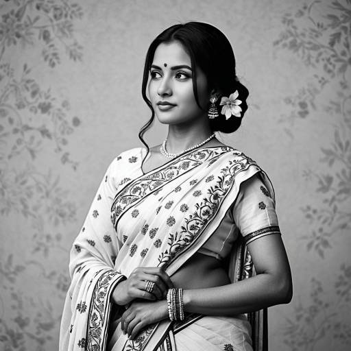 Elegant Charulata Cosplay in Pastel Saree