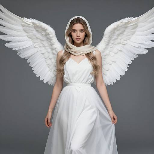 Female Angel with Wings and Scarf