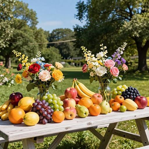 Festive Summer Picnic with Fruit Bowls