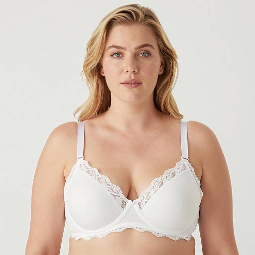 Portrait of a Woman in White Lingerie