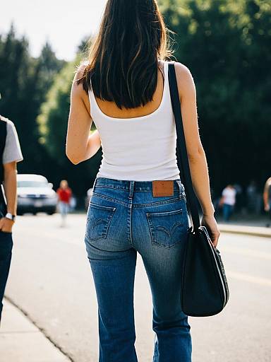 Realistic Low Rise Flare Jeans Outfit