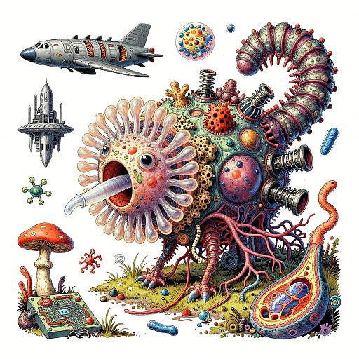 Eternity: Colorful Coral Chimera Anatomy