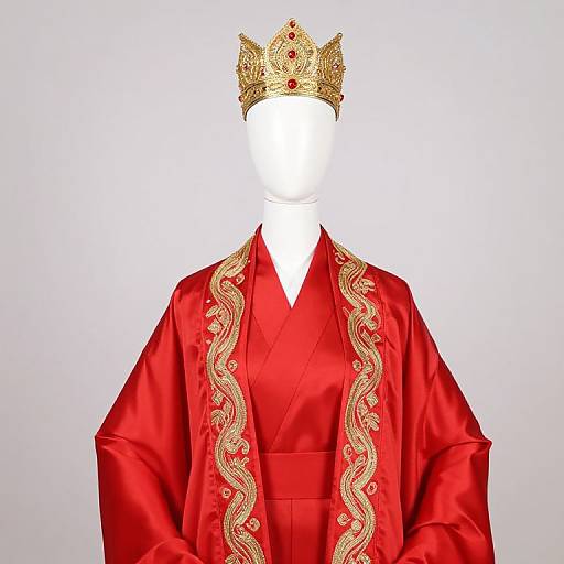 Mannequin in Red Embroidered Robe