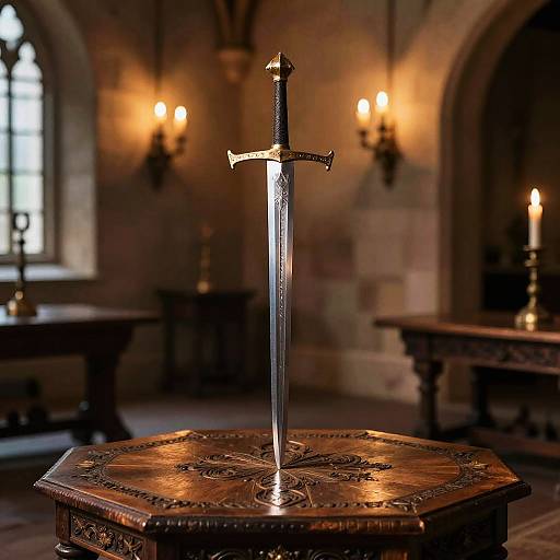 Joyeuse Sword in Medieval Castle