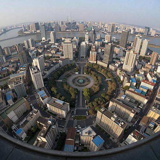 Dynamic Fisheye Cityscape Photography