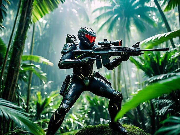 Jungle Combat with Crysis Nanosuit Action