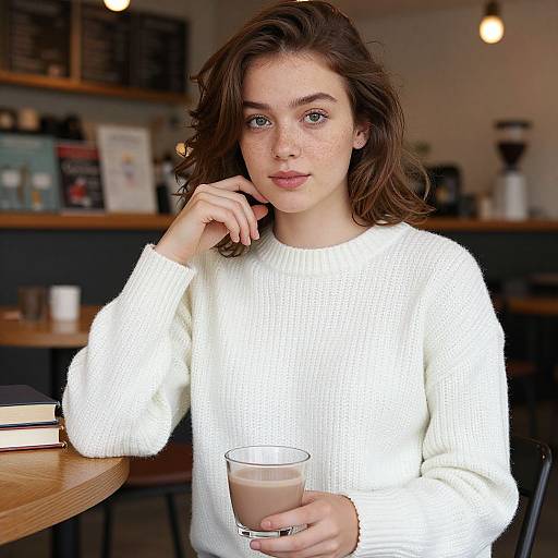 Cozy Portrait in Coffee Shop
