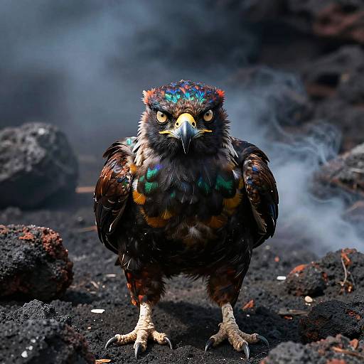 Aggressive Raptor Front View Scene