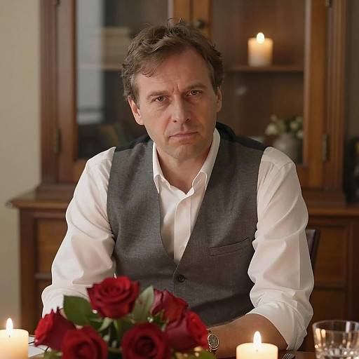 Intimate Portrait of a Middle-Aged Man