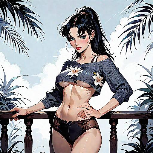 Tropical Fashion on a Mediterranean Terrace