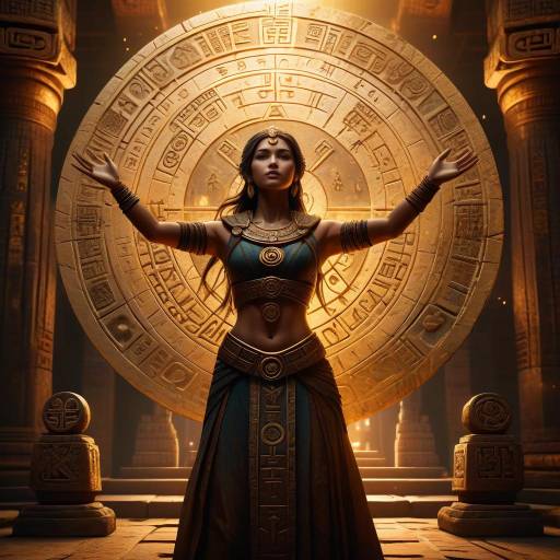 Mystical Warrior in Ancient Temple