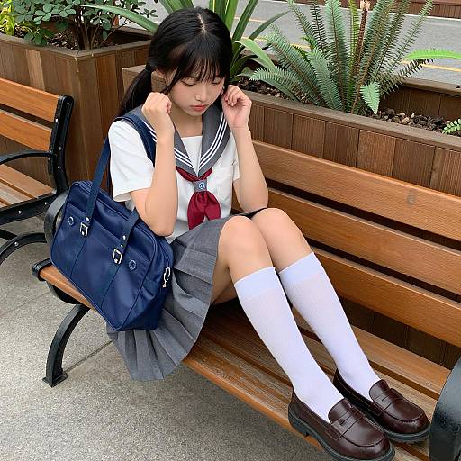 School Girl in a Natural Setting