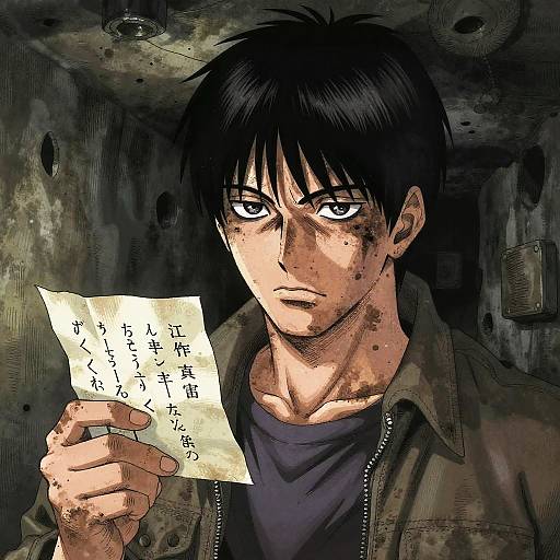 Underground Resistance Member in Manga Style