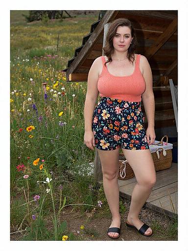 Plus-Size Woman in Lomography Style