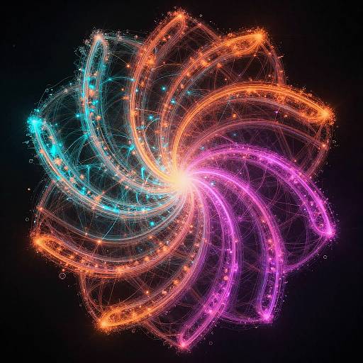 Abstract AI Neural Network Fractal Art