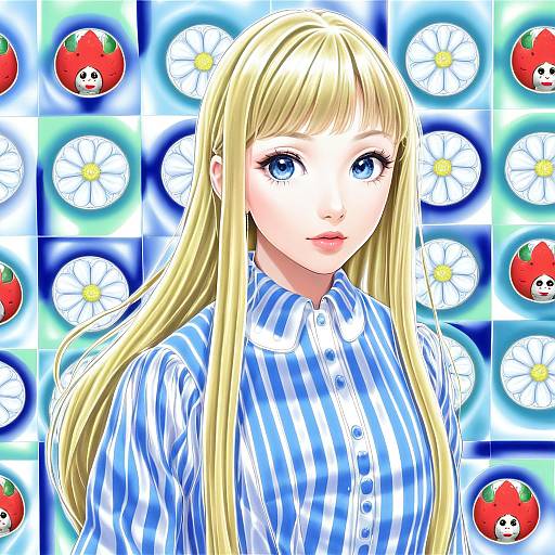 Illustration of Ana coppola, ichigo mashimaro in the style of Nanao naru