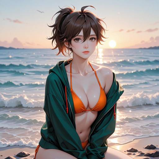 Genderswap Character in Swimsuit Setting