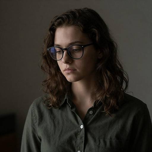 Pensive Woman in Dramatic Soft Light