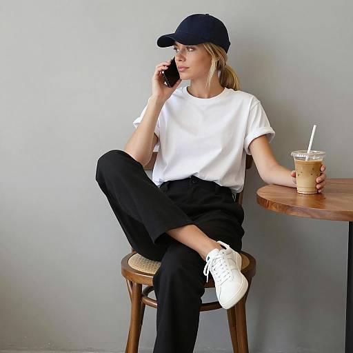 Casual Blonde in a Stylish Setting