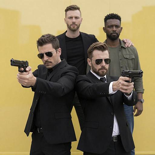 Urban Standoff: Four Men with Guns