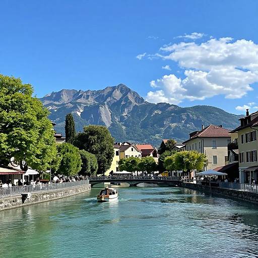 Scenic Views of Annecy Town