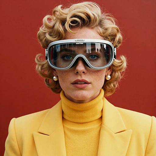 Retro Futuristic Portrait with Visor