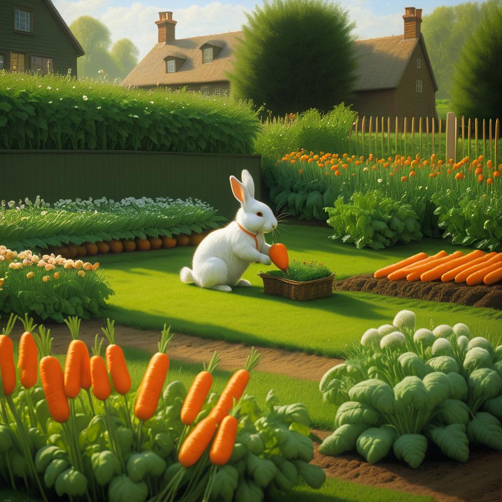 Cozy Rabbit in a Vibrant Garden