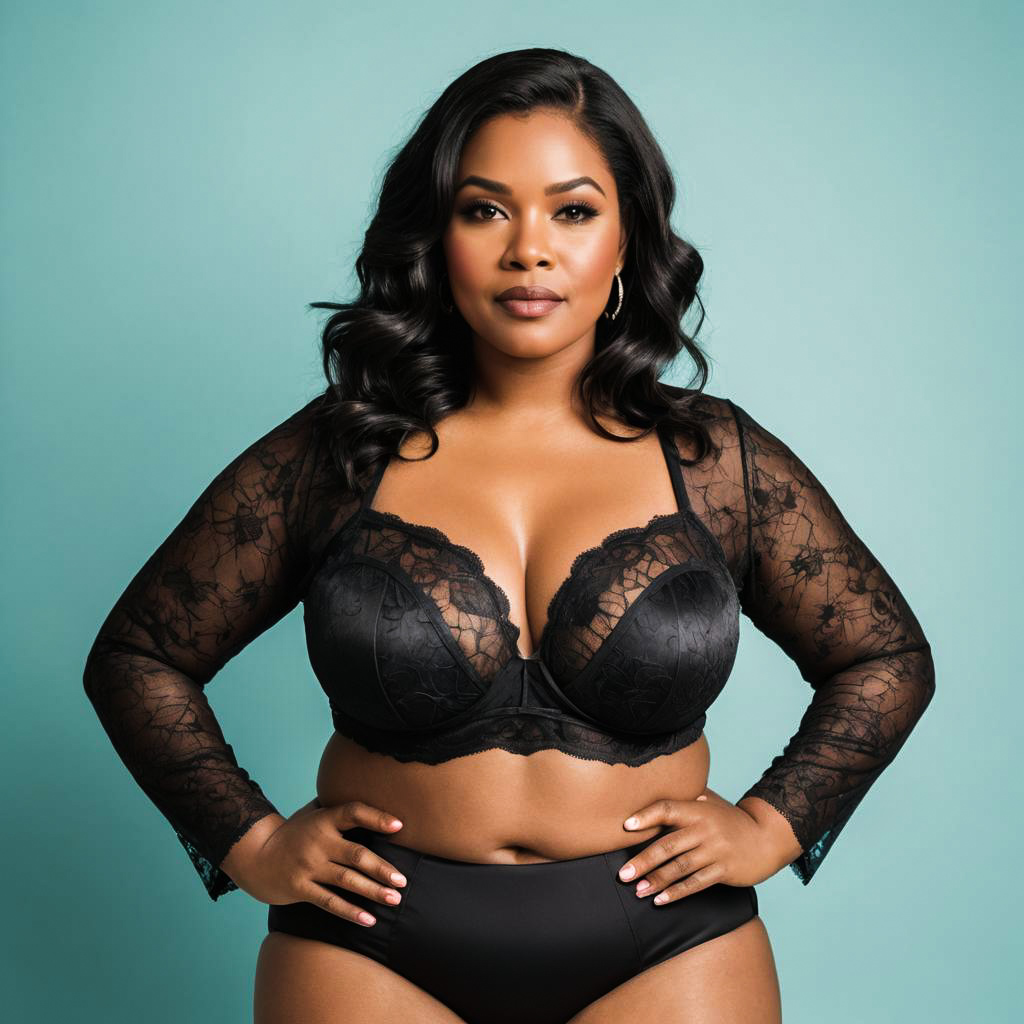 Confident Woman in Lingerie Photo Shoot