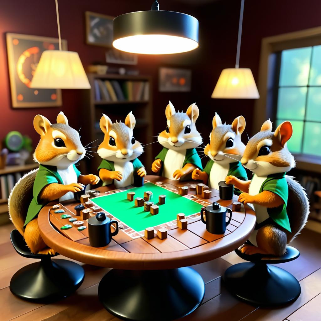 Squirrel Board Game Night Adventure