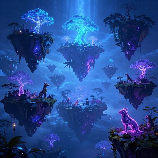 Surreal AI Fantasy Floating Islands