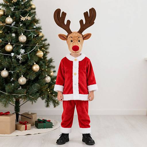 Rudolph in Santa Costume