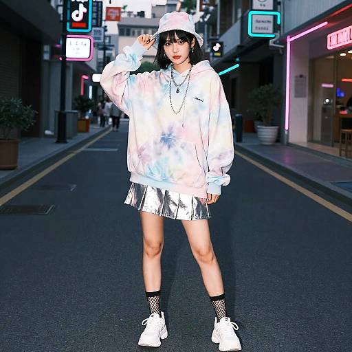 Neon Douyin Street Influencer Editorial
